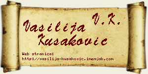 Vasilija Kušaković vizit kartica